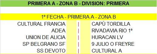 Sortearon las fechas de la Liga San Francisco de Fútbol