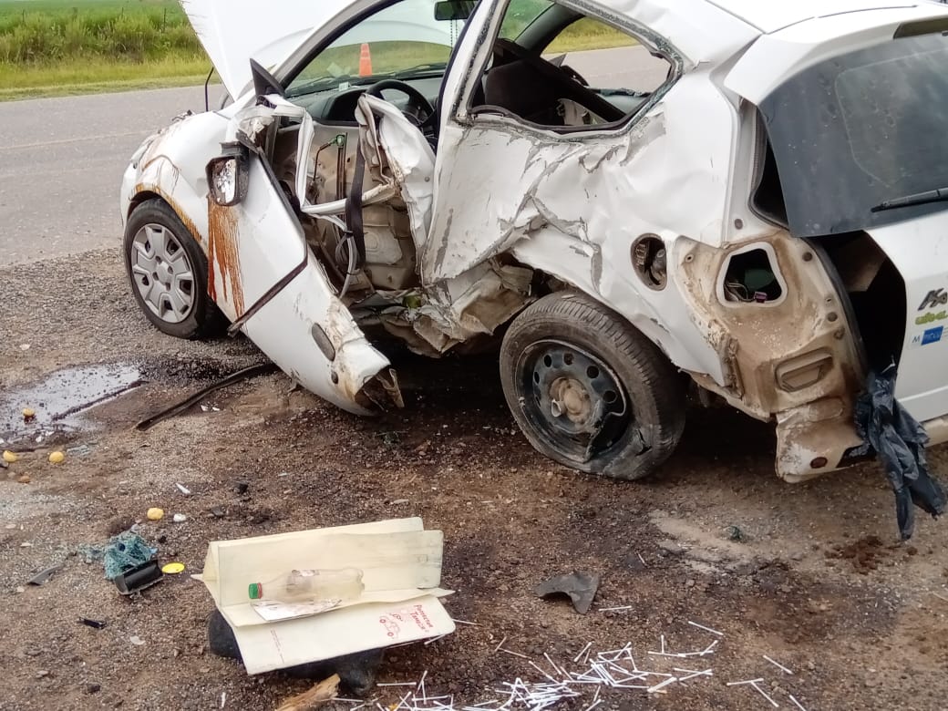 Automovilista chocó una vía blanca cerca de Las Varas