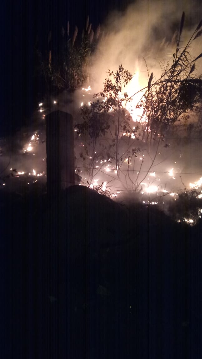 Incendio en cercanías del ex basural sur