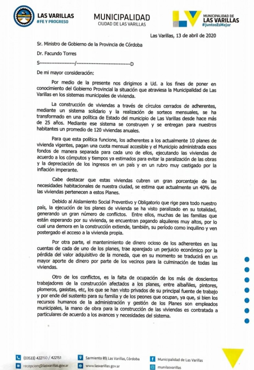El Municipio presentó nota a la Provincia para flexibilizar la obra privada