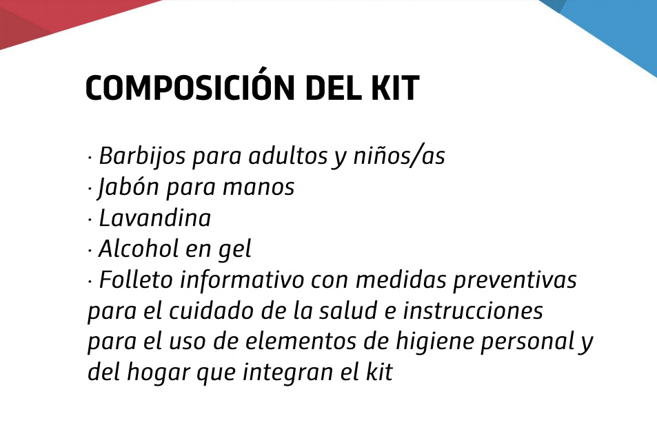 En el interior provincial la entrega de kits de protección contra el Covid-19 a sectores vulnerables la harán los municipios