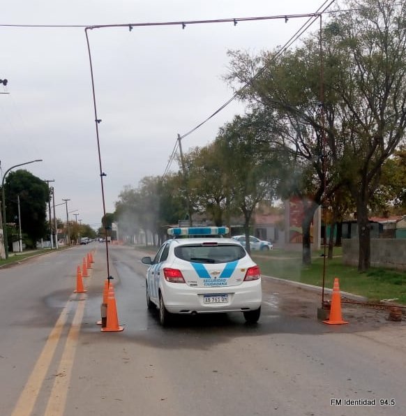Instalan rociadores en los accesos a la ciudad