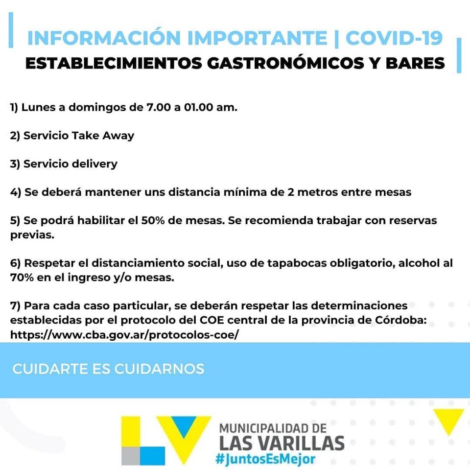 Desde este jueves los bares y restaurantes pueden abrir desde las 7 hasta la 1 de la mañana