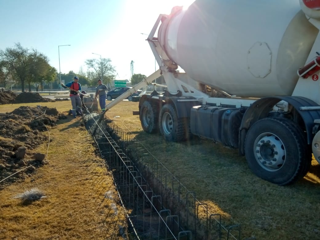 Trabajos en la Rotonda de acceso a la ciudad