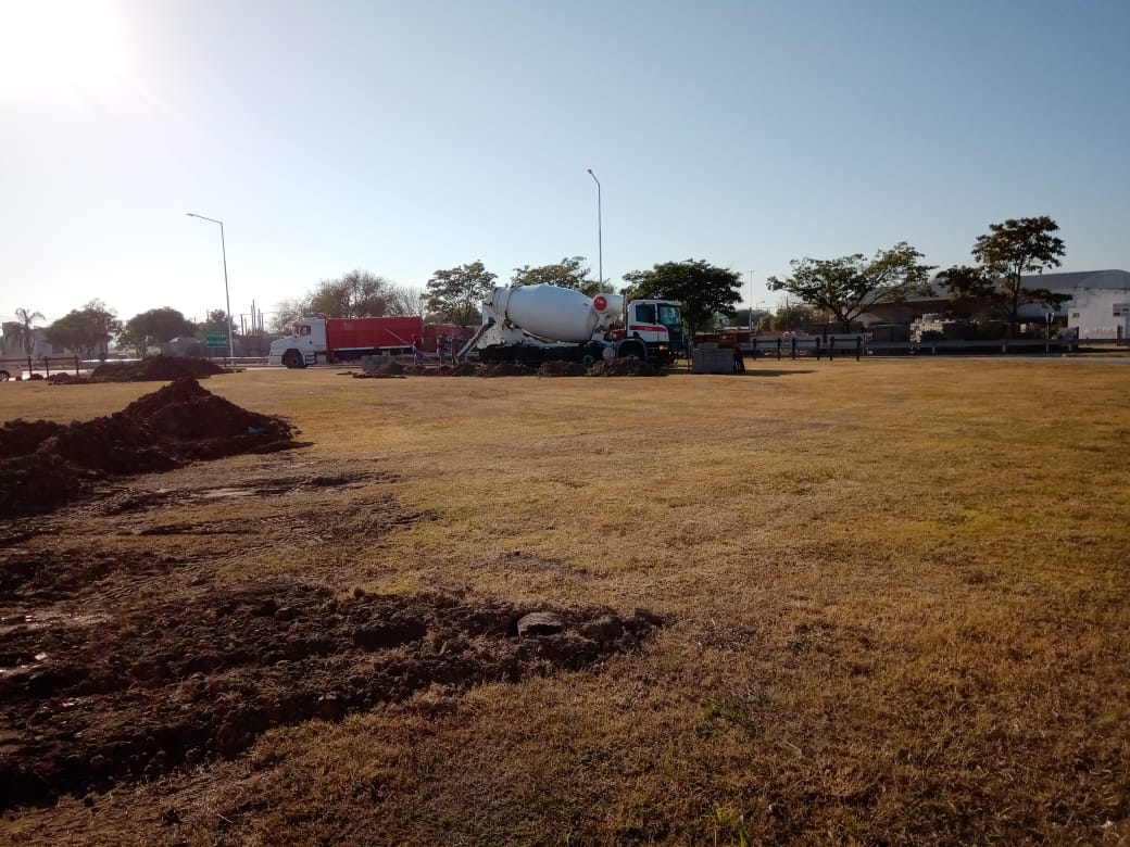 Trabajos en la Rotonda de acceso a la ciudad