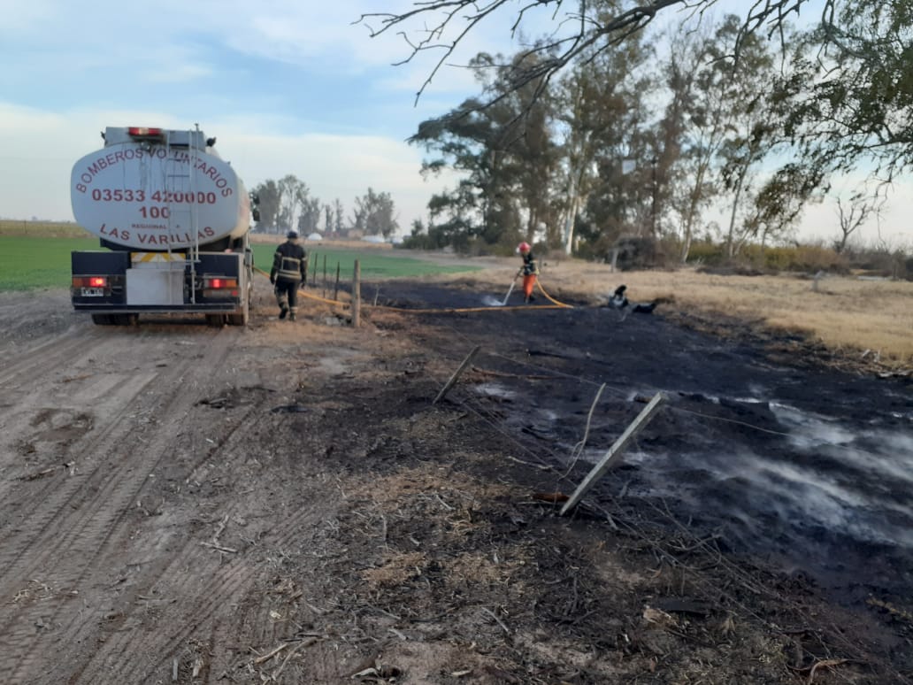 Nuevamente incendio de pastizales en el mismo lugar que el ocurrido el día martes