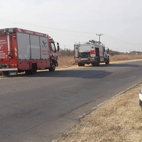Accidente en Ruta 158 con tres personas damnificadas
