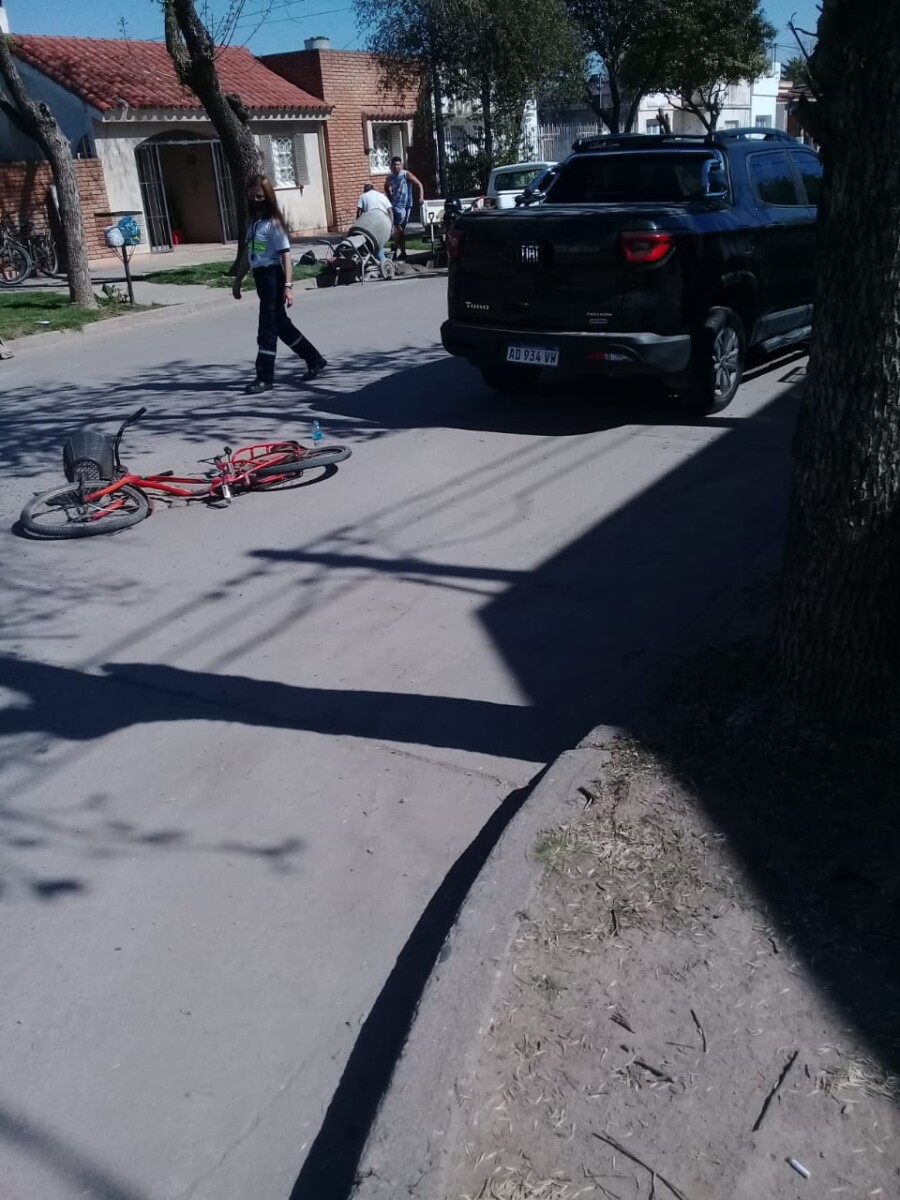 Menor herida en una colisión