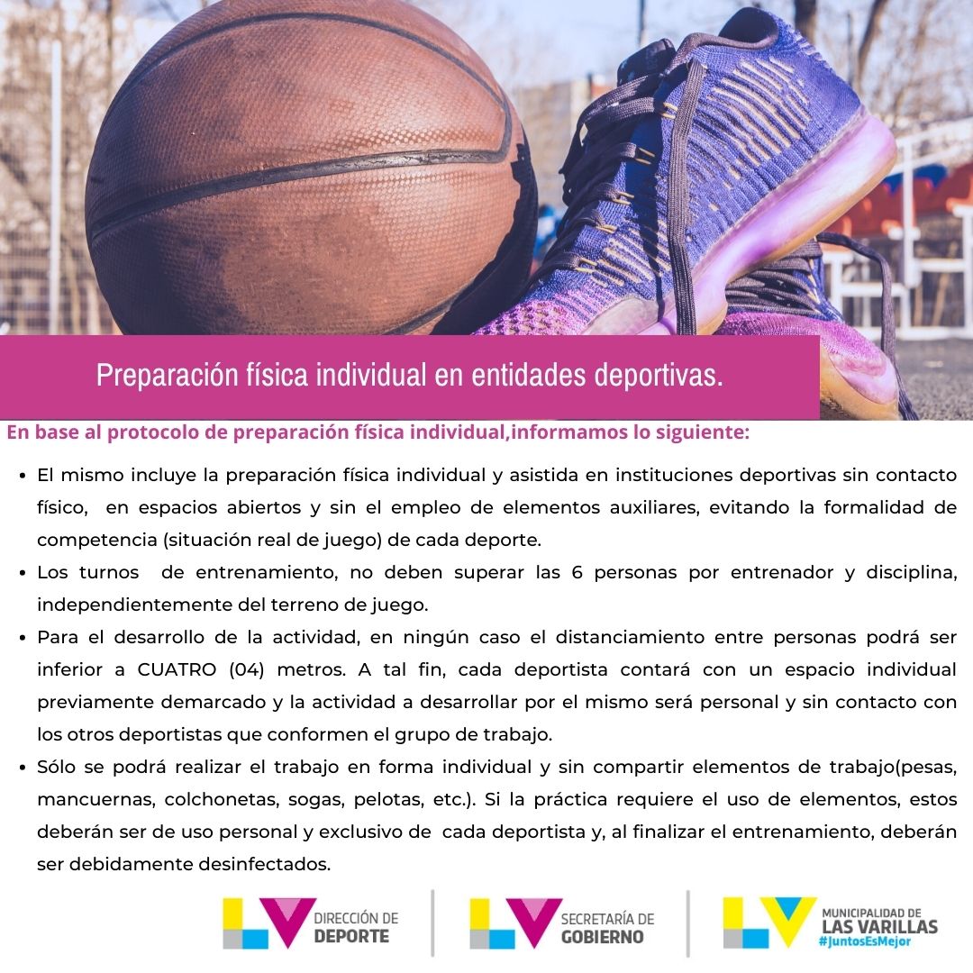 Covid: disciplinas deportivas habilitadas