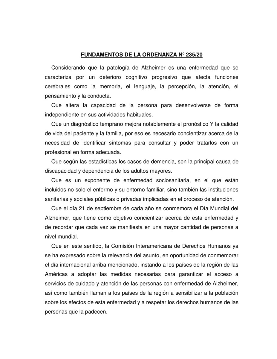 El municipio realiza una campaña de concientización del Alzhéimer