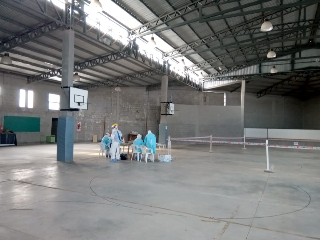 Comenzaron los testeos por covid 19 en el SUM del Vélez