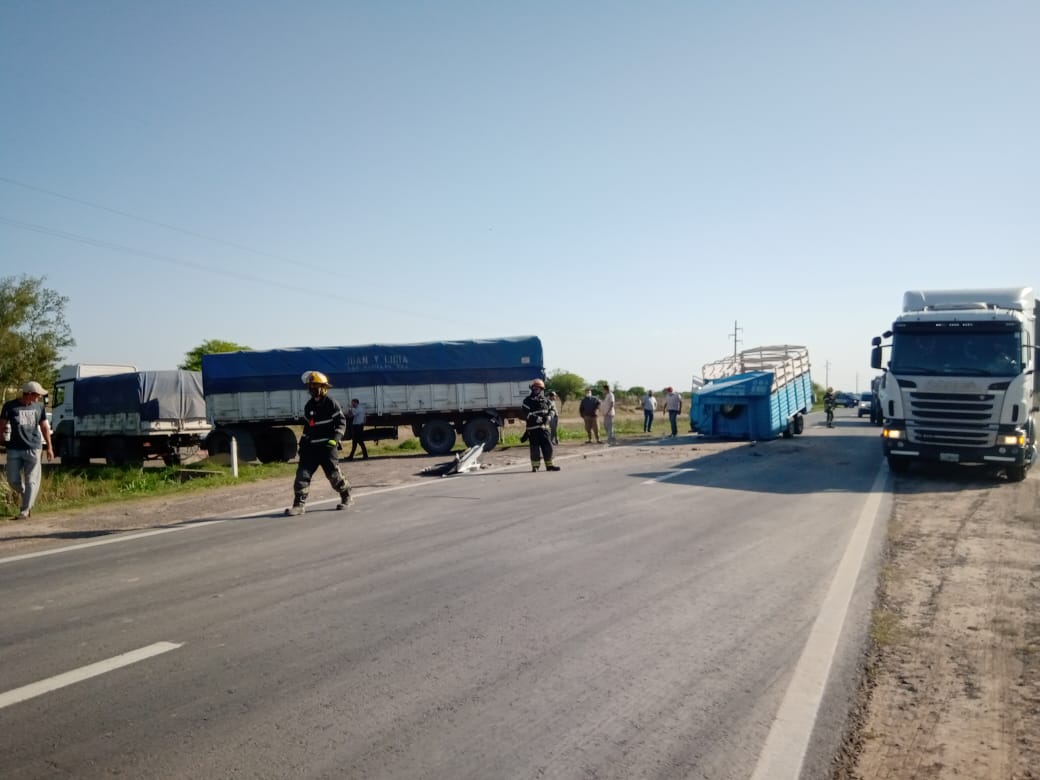 Tres heridos en un múltiple choque en la ruta 158 en cercanías de Trinchera