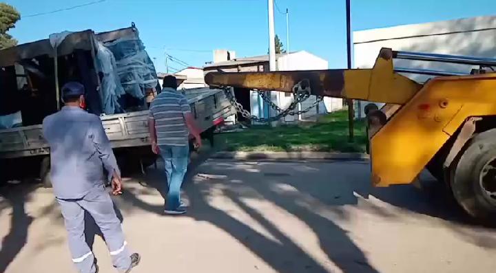 Un desmoronamiento de tierra provocó un accidente aunque sin víctimas