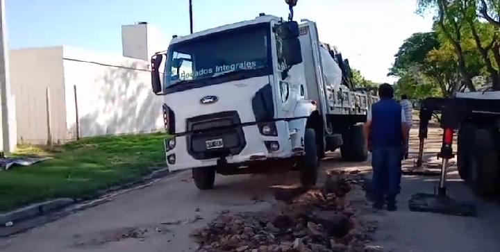 Un desmoronamiento de tierra provocó un accidente aunque sin víctimas
