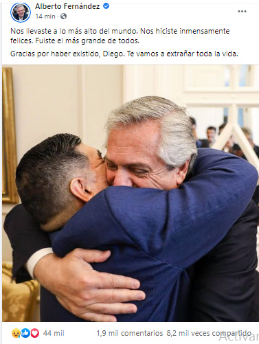 Tres días de duelo nacional por la muerte de Maradona