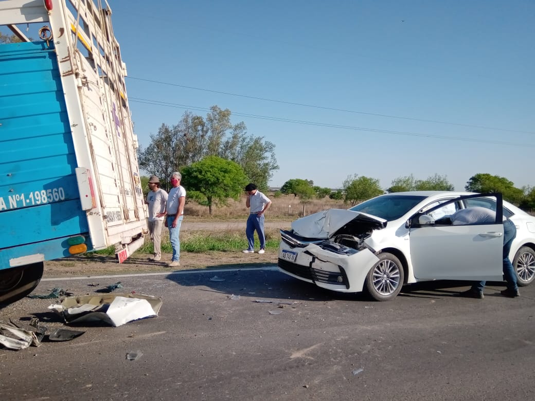 Tres heridos en un múltiple choque en la ruta 158 en cercanías de Trinchera