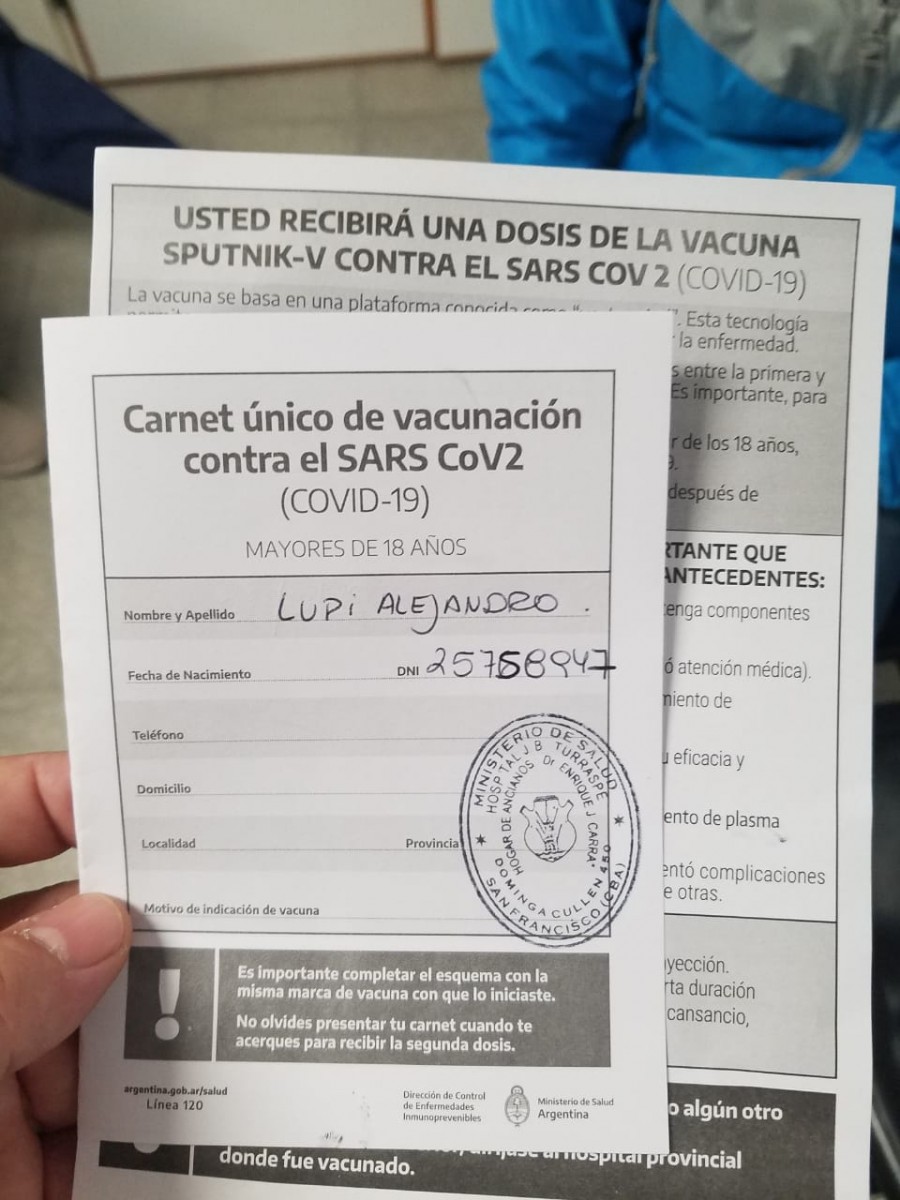 Profesionales de la Salud  de Las Varillas fueron vacunados en San Francisco contra el coronvirus