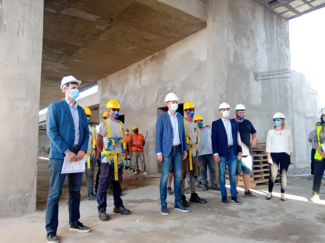 El vicegobernador Calvo recorrió la obra de la Escuela ProA