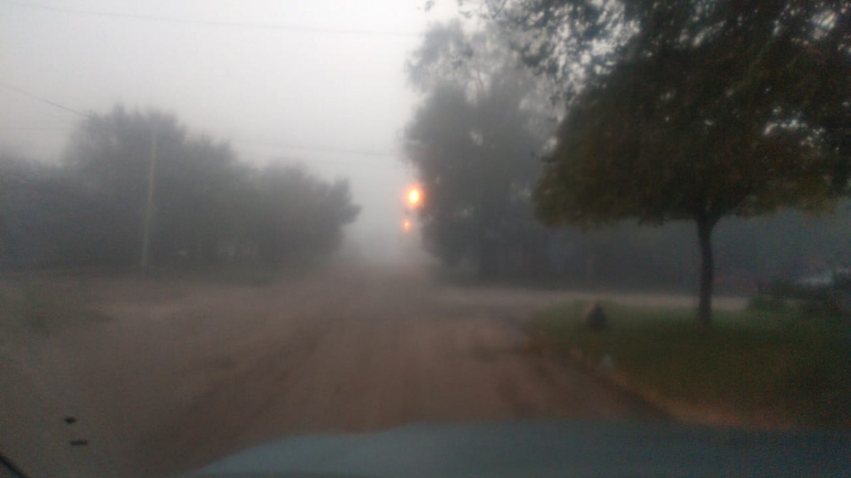 Intensa niebla en la ciudad  y alrededores