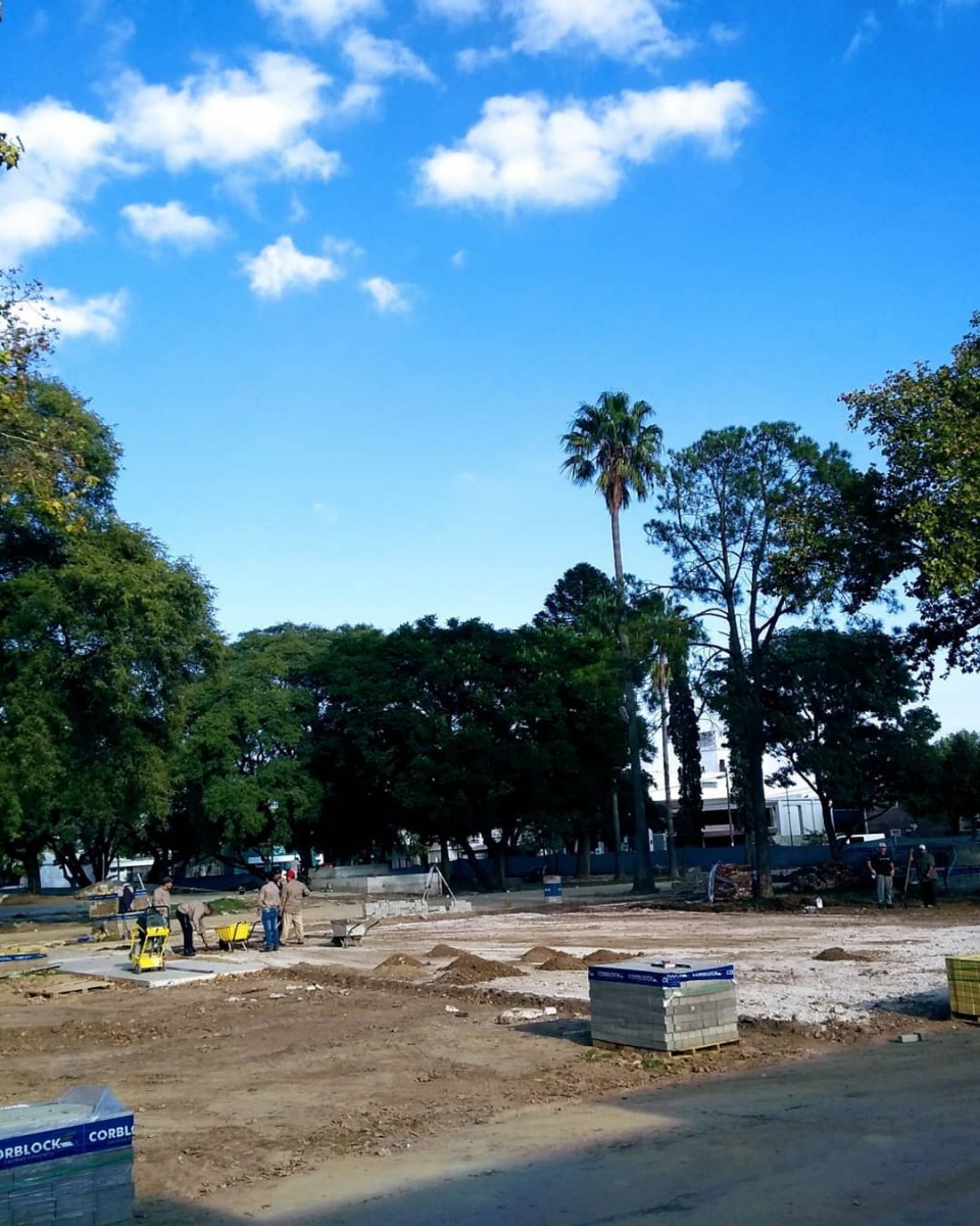 Avanzan las obras en plaza San Martín
