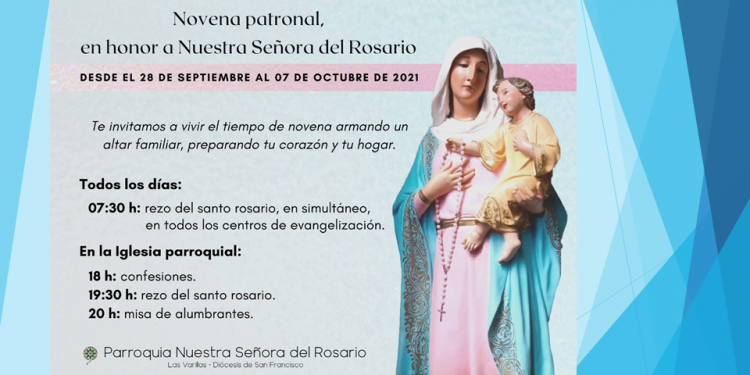 Comienza la novena en honor a Nuestra Señora del Rosario