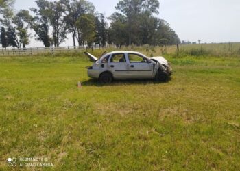 Vuelcos en año nuevo: uno fue en R.P. 3 y el otro en R. P. 13