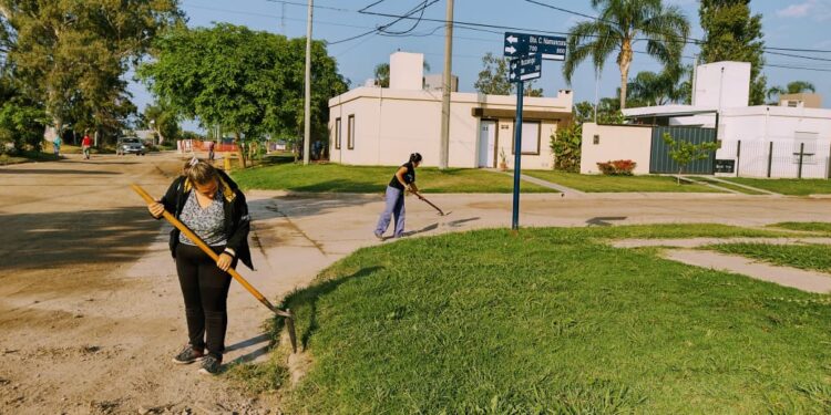 Mujeres operarias  realizarán la limpieza de cordón cuneta