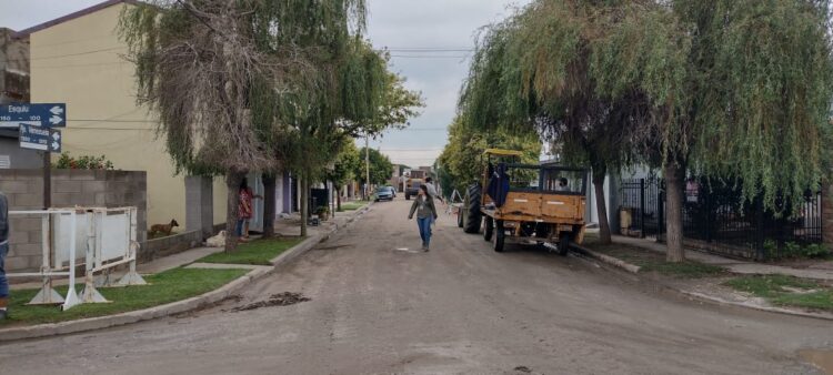Comenzó la pavimentación  del Pasaje Venezuela