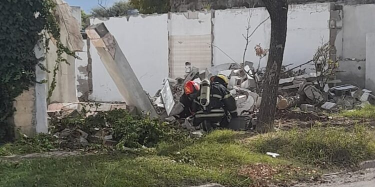 Se produjo una fuga de gas en una obra de demolición