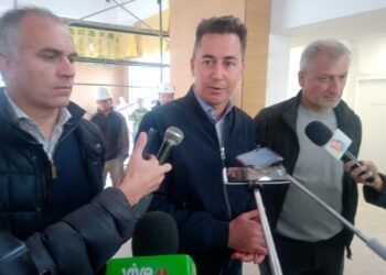 Manuel Calvo supervisó obras del gobierno provincial en Las Varillas