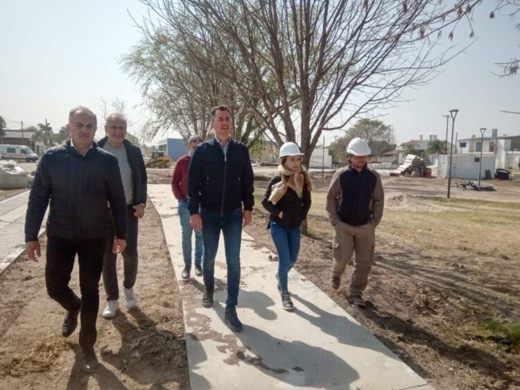 Manuel Calvo supervisó obras del gobierno provincial en Las Varillas