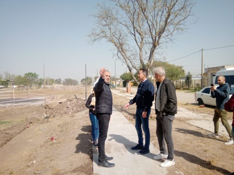 Manuel Calvo supervisó obras del gobierno provincial en Las Varillas