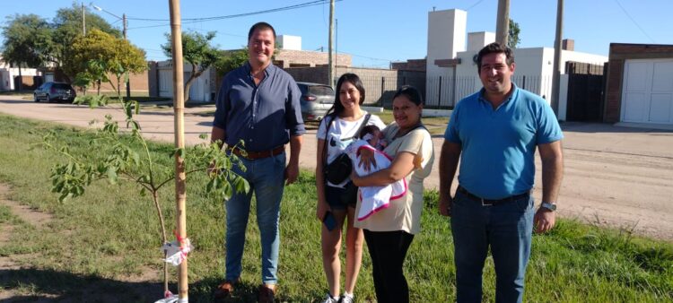 Plantaron 63 árboles en un sector de la ciudad