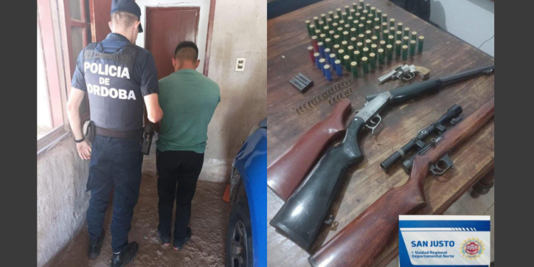 La Playosa: detuvieron a un hombre por tenencia ilegal de armas