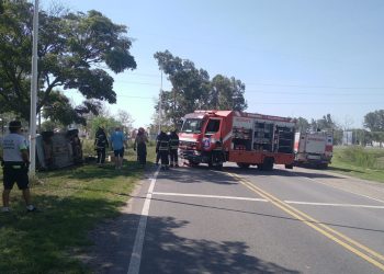 Vuelco en la RN 158, no hubo heridos de consideración