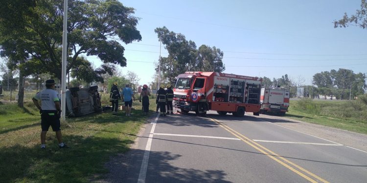 Vuelco en la RN 158, no hubo heridos de consideración