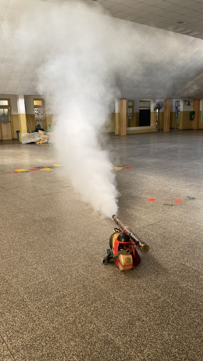 Desinfección en escuelas previa al iniciode clases