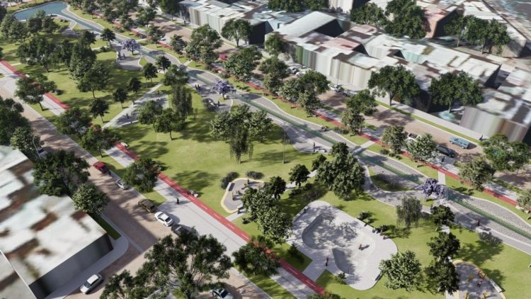 Trabajan en una obra que cambiará la vista de un amplio sector de la ciudad