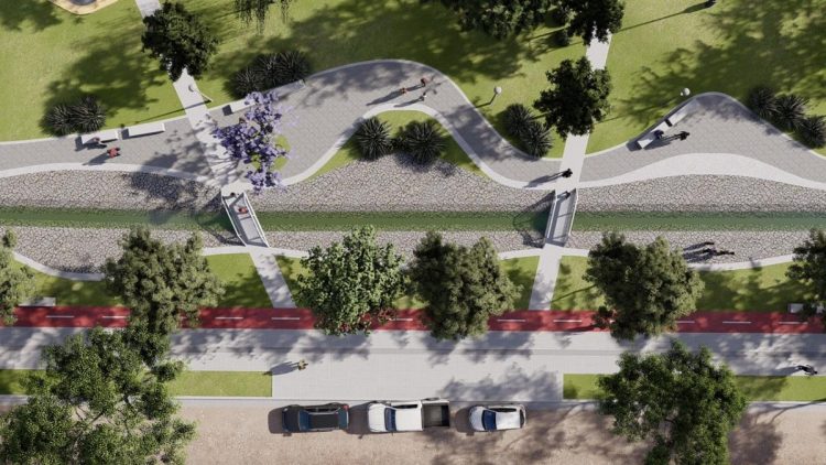 Trabajan en una obra que cambiará la vista de un amplio sector de la ciudad