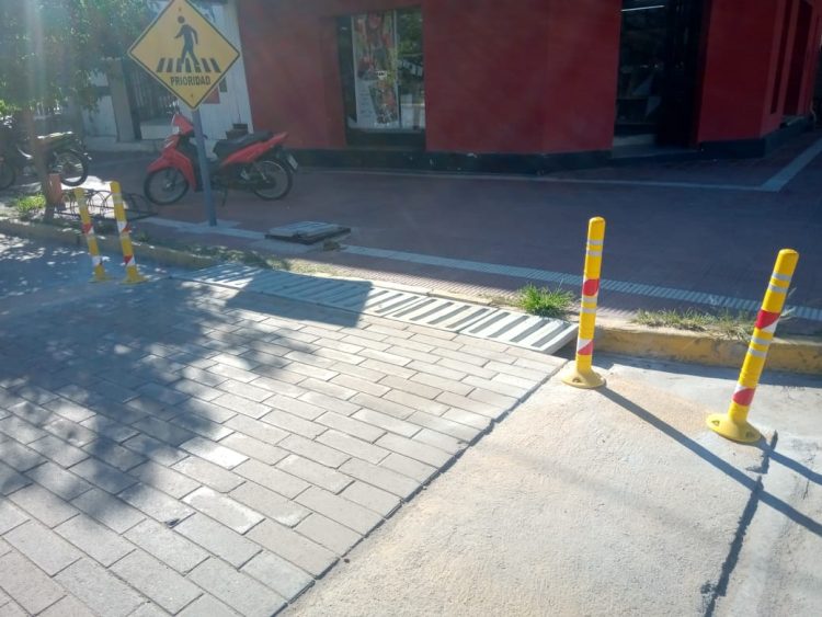 Mejoras en los pasos peatonales de Plaza San Martín
