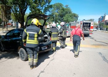 Controlaron rápidamente una pérdida de gas de un vehículo