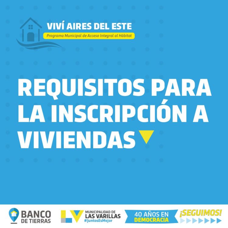 Anunciaron la fecha de apertura para las inscripciones a viviendas y terrenos del loteo Aires del Este.