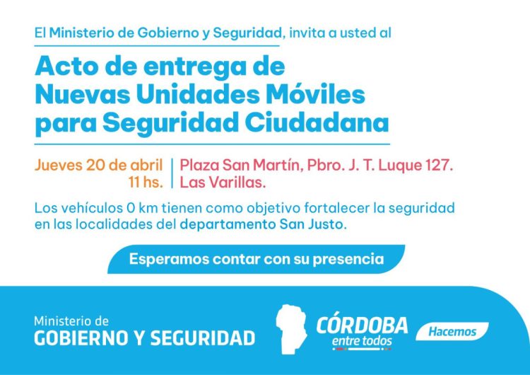 Entregarán  nuevos móviles para  la policía  local y Seguridad Ciudadana