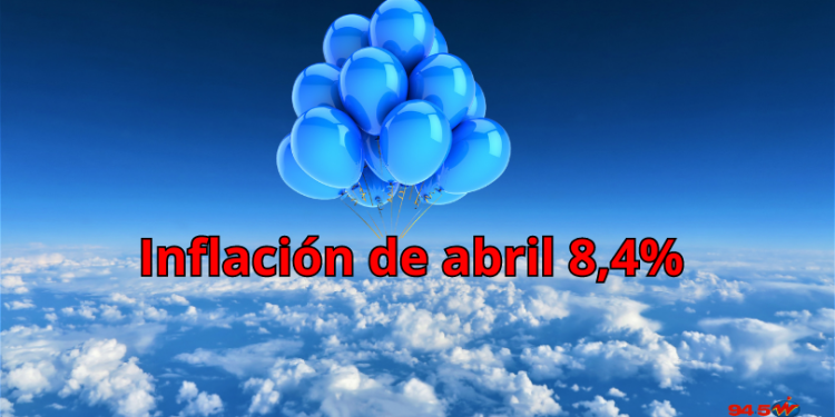 Inflación por las nubes: en abril fue del 8,4%