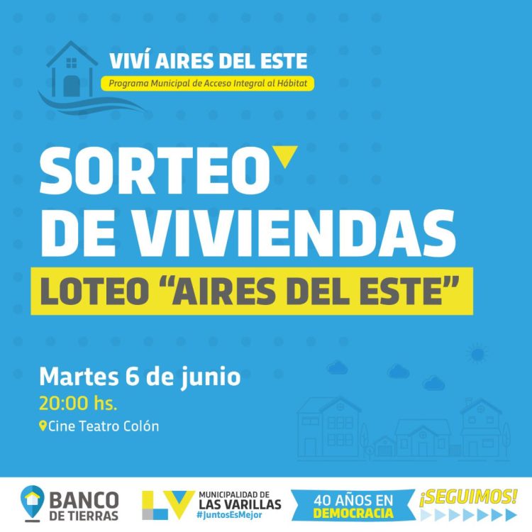 Prorrogaron  la fecha de los sorteos de viviendas y lotes del Banco de Tierras