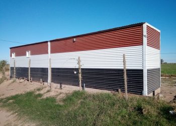 Instalación de módulos en predio del  Club Almafuerte