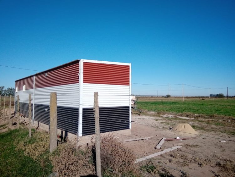 Instalación de módulos en predio del  Club Almafuerte