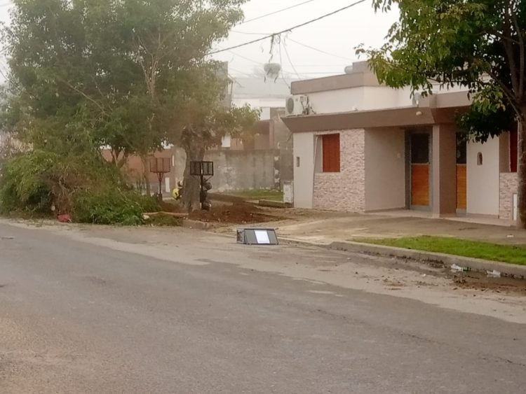 Escape de gas en calle Belgrano