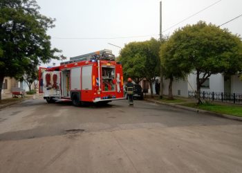 Escape de gas en calle Belgrano