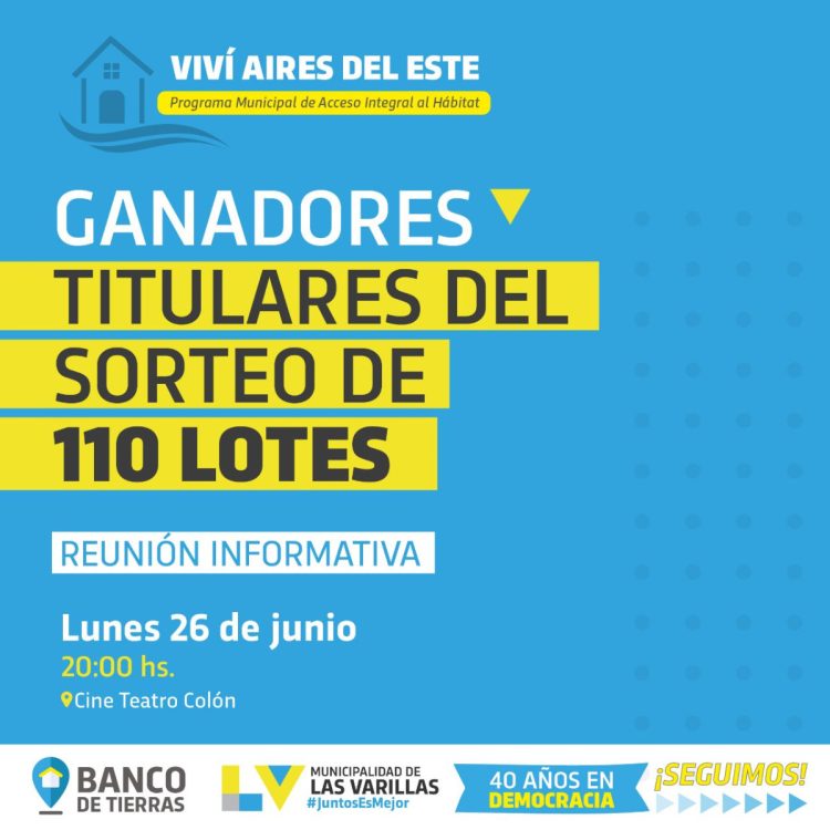 Convocan a adherentes titulares de casas y lotes en Aires del Este a reunión informativa